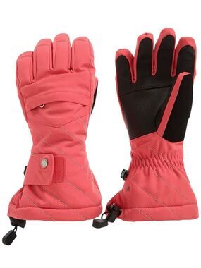 Spyder Big Girls’ Synthesis Coral Ski Gloves Size XL